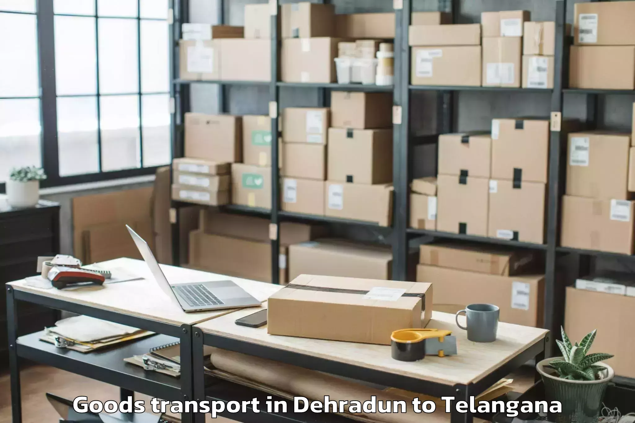 Book Your Dehradun to Nadigudem Goods Transport Today